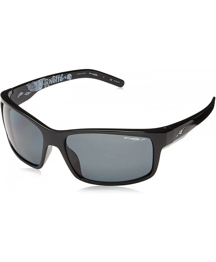 Arnette AN4202 Fastball Rectangular Sunglasses Black Polarized Grey 62 mm