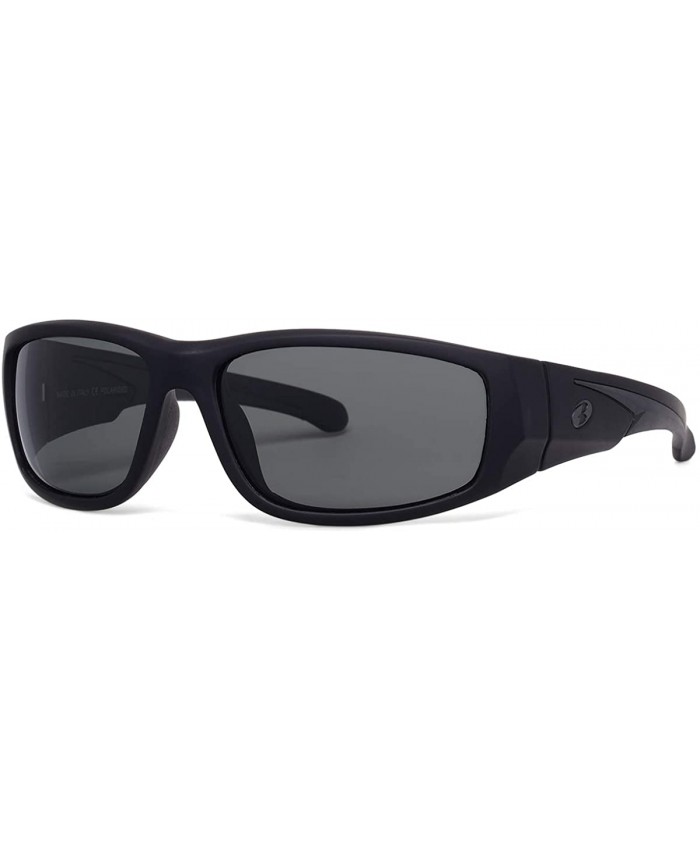 BNUS Sunglasses for Men & Women Polarized glass lens Color Mirrored Scratch Proof Matte Black Grey B-7036 Polarized