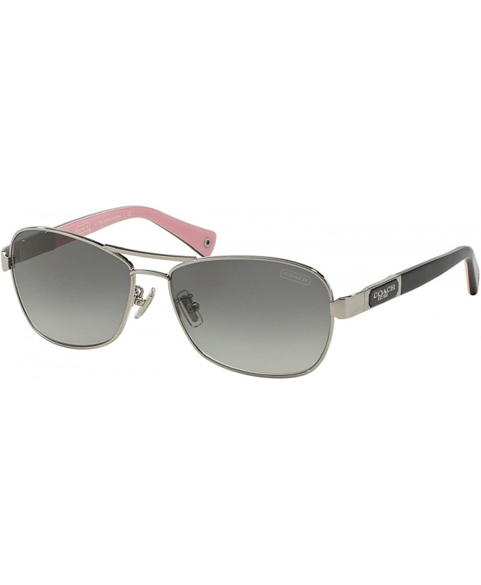 Coach Sunglasses - Caroline Frame Silver Lens Grey Gradient Coach