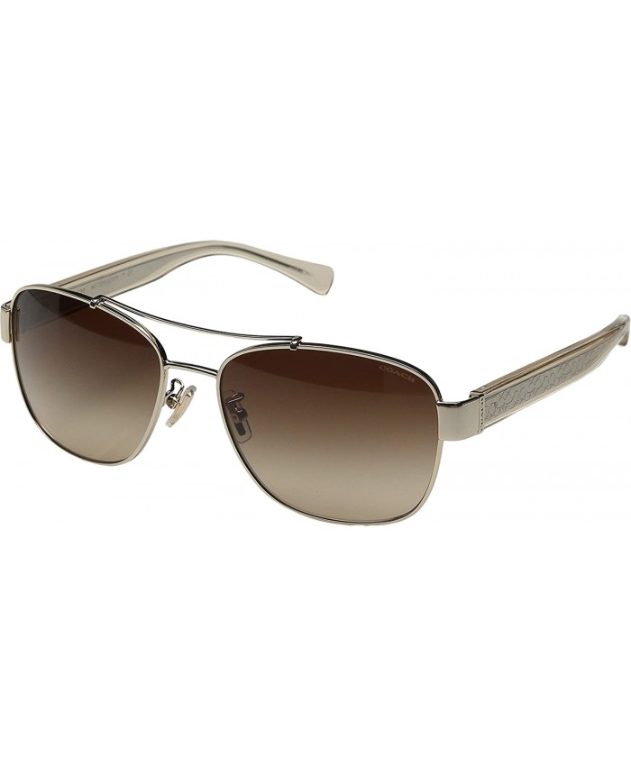 Coach Womens Sunglasses HC7064 Gold Brown Metal - Non-Polarized - 56mm