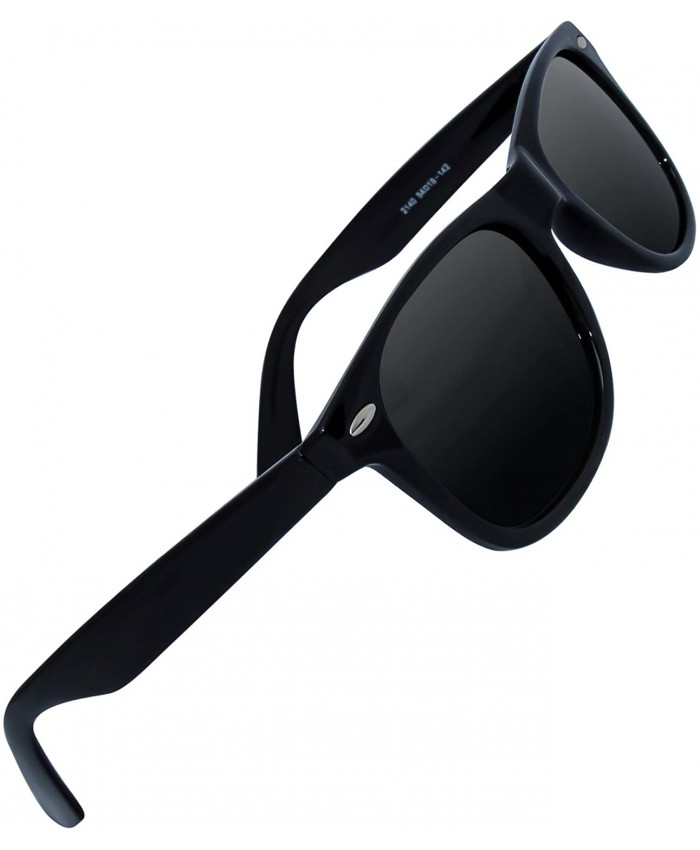 Eye Love Polarized Sunglasses for Men and Women Glare-Free 100 Percent Uv Blocking 5 Plus Colors Glossy Black Frame Grey High Definition Polarized Lenses