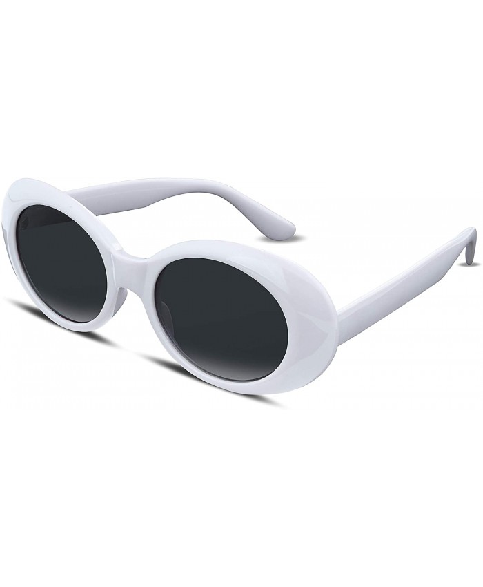 FEISEDY White Clout Goggles Kurt Cobain Sunglasses HypeBeast Oval Mod Style B2253
