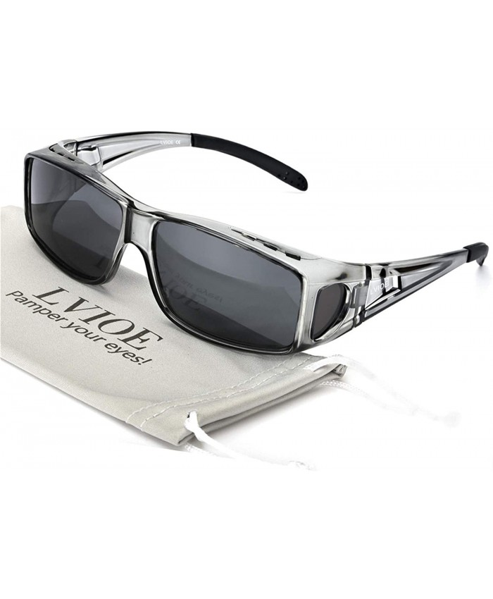 LVIOE Unisex Wear Over Prescription Glasses Rx Glasses Polarized Sunglasses