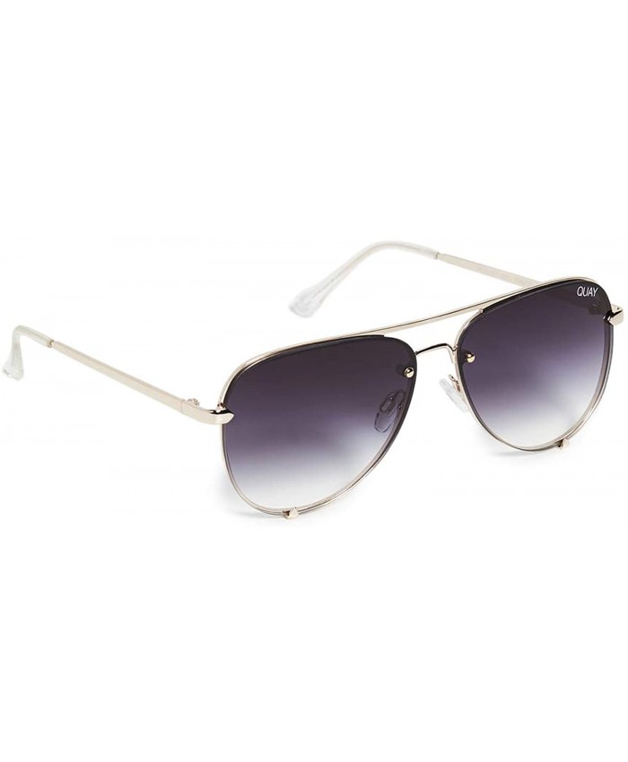 Quay Women's High Key Mini Rimless Sunglasses Gold Fade One Size