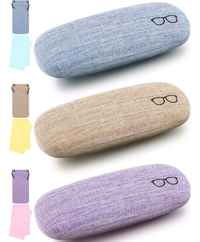 3 Sets Hard Shell Eyeglasses Case Fabric Portable Multicoloured Size 16.5 at  Women’s Clothing store