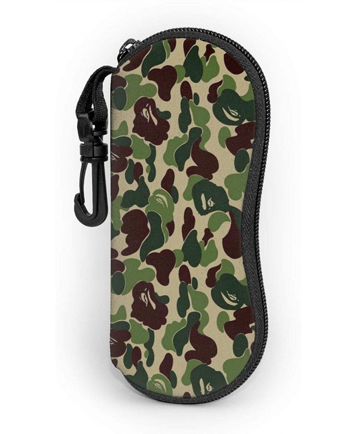 Camouflage Doodle Sunglasses Soft Case With Carabiner Neoprene Zipper Ultra Light Portable Eyeglasses Glasses Case For Women And Men at  Women’s Clothing store