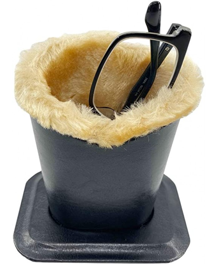 Eyeglass Holder Stand PU Plush Lined Glasses holder case