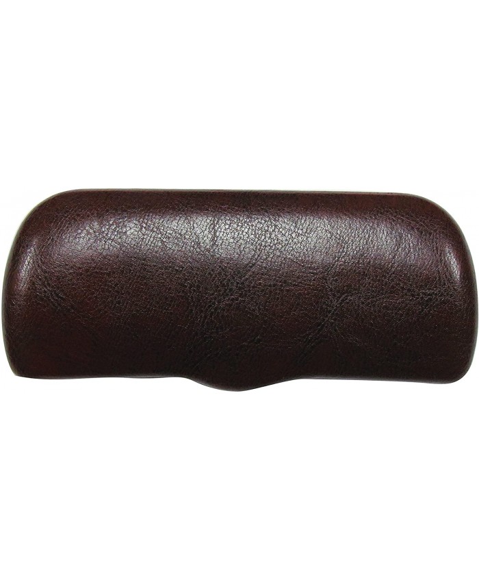 Glasses Case For Men & Women Small Hard Shell Eyeglass Case With Lip Faux Leather Brown at  Women’s Clothing store