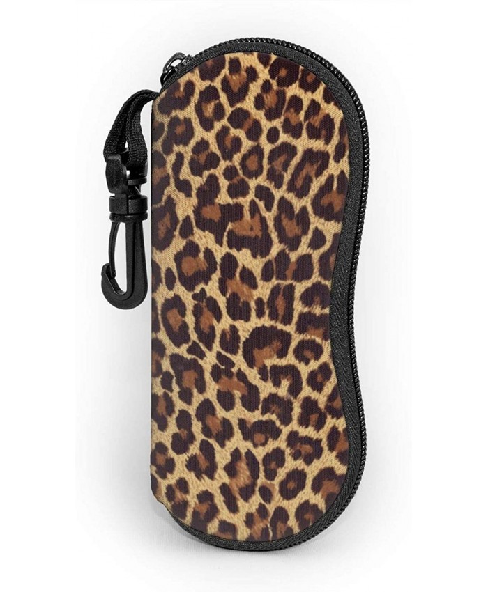 glasses case with carabiner leopard print ultra light portable sunglasses eyeglasses bag soft at  Women’s Clothing store