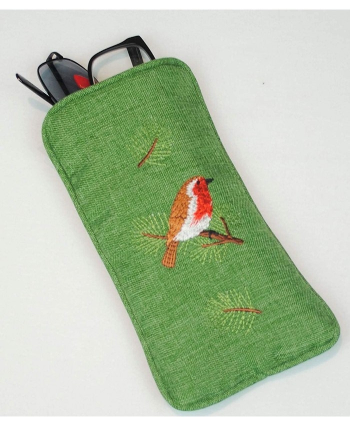 Justina Claire Double Eyeglasses Case in a Robin Design