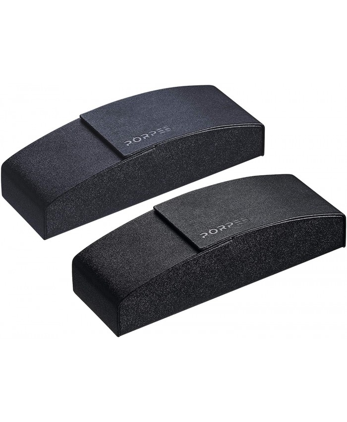 PORPEE Hard Shell Eyeglasses Case PU Leather Stylish Glasses Case with Cleaning Cloth & Eyeglass Pouch Unisex