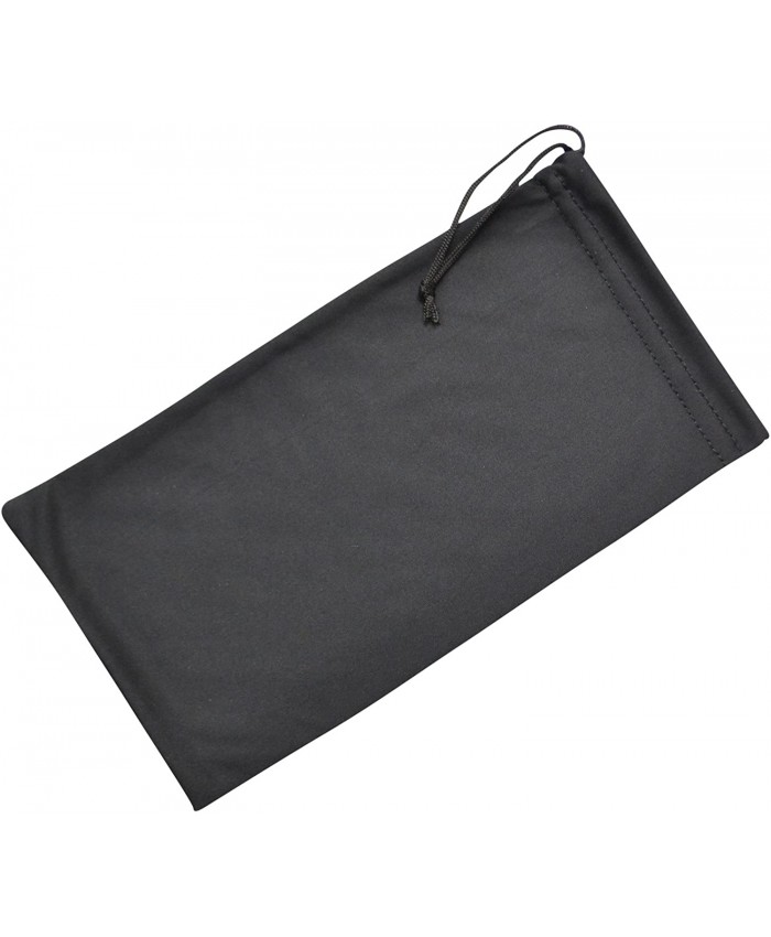 Soft Microfiber Eyeglass Case Cleaning And Storage Pouch With Drawstring Large Black at Women’s Clothing store