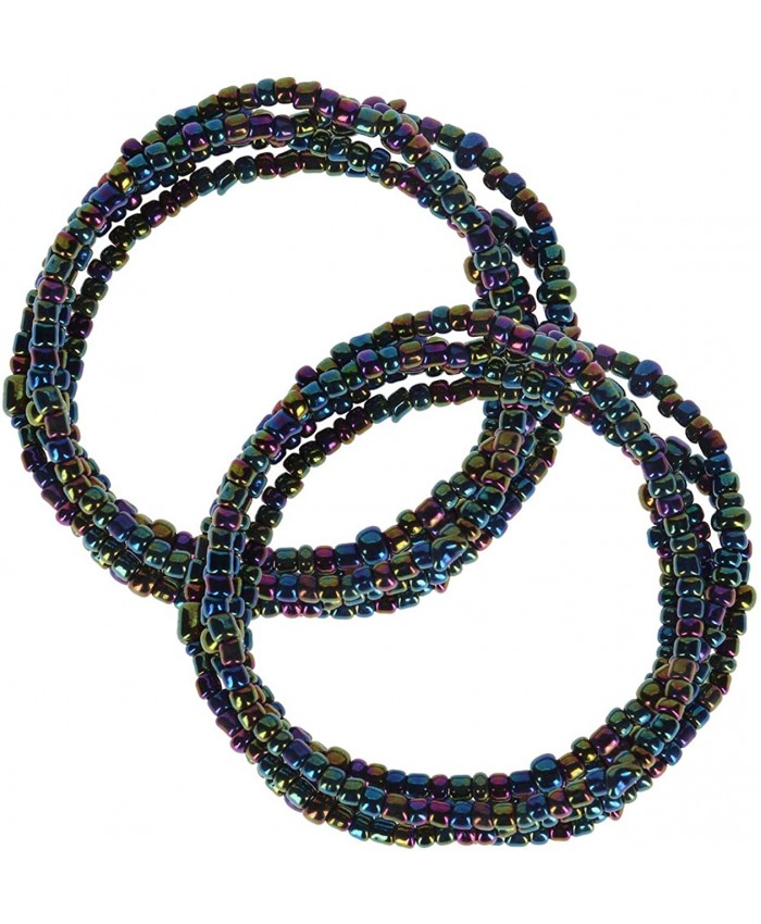 African Waist Beads for Women Colorful Belly Beads Bikini Waist Chain Elastic Waist Bead Bracelet Anklet Jewelry