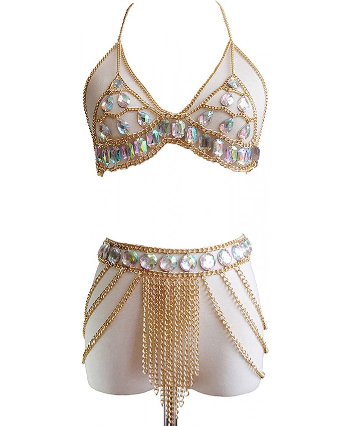 Connie Cloris Women's Sexy Suit Body Chain E-Gold Colour