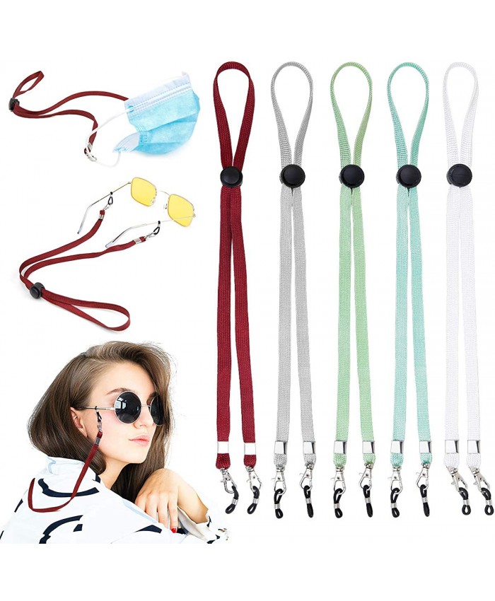 10 Pack Multifunction Mask Lanyard Glasses Chain Adjustable Length Strap Cord Necklace Suitable for women men kids elder at  Women’s Clothing store