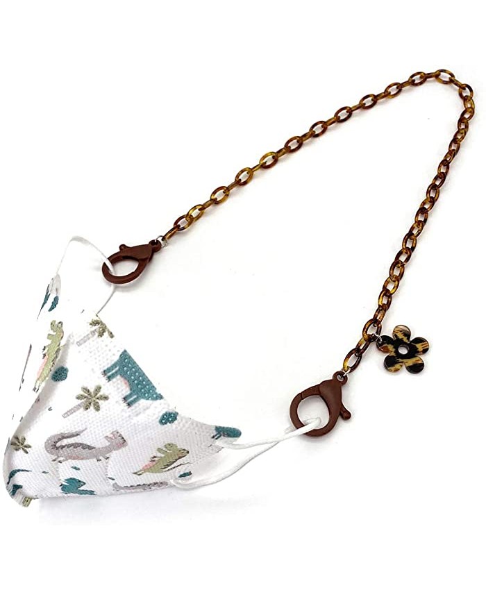 Acrylic FM Holder chain Women’s Lanyards for Kids Trendy Fashion Strap Retainer Necklace Convenient Safety Holder hanging for Women Kids Brown