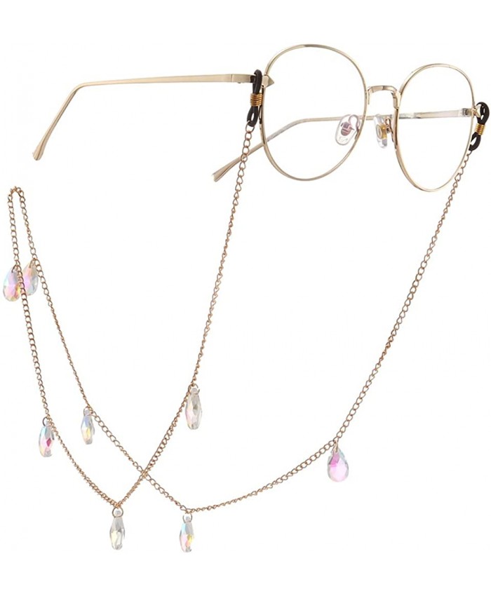Babasee Teardrop Crystal Reading Glasses Chain Eyeglass Chains for Women Sunglasses Holder at  Women’s Clothing store