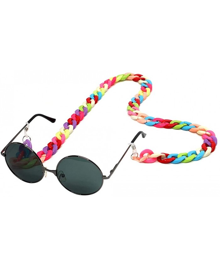 Gracelife Fashion Twist Link Acrylic Eyeglass Chain Eyeglass Chain Sunglasses Holder Eyewear Retainer Strap 27.5inch Colorful at  Women’s Clothing store