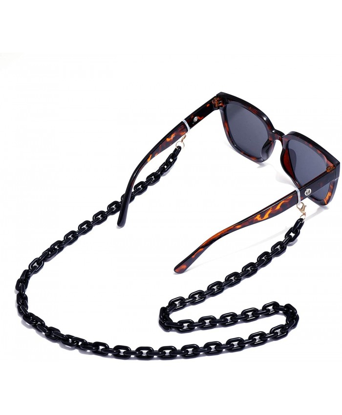Mask Chain Acrylic Glasses Chain for Women Unique Acetate Eyeglasses Chain Sunglasses Chain Black2 at Women’s Clothing store