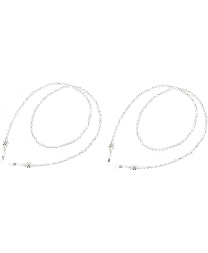 Sopaila Pearl Beads Eyeglasses Chain String Holder Sunglasses Necklace Chain Cords 2White at  Women’s Clothing store
