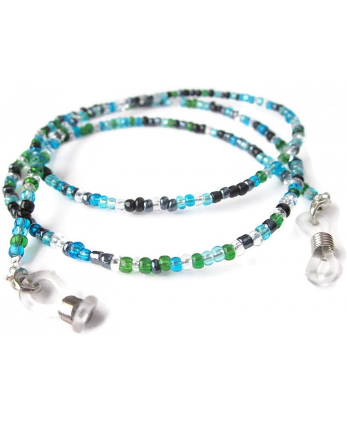 Women’s Eyeglass Beaded Chain by Silk Rose Turquoise at Women’s Clothing store