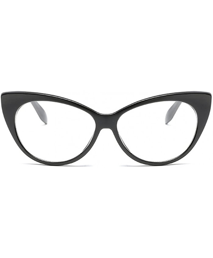 Armear Non Prescription Cat Eye Glasses Black Eyewear Frame For Women Black clear 66