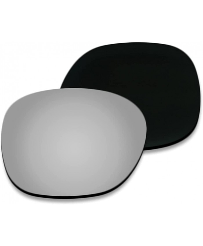 AHABAC Lenses Replacement for Electric Knoxville XL Frame Chrome Titanium Mirrored Coating - Polarized & Anti-Reflective & Water repel
