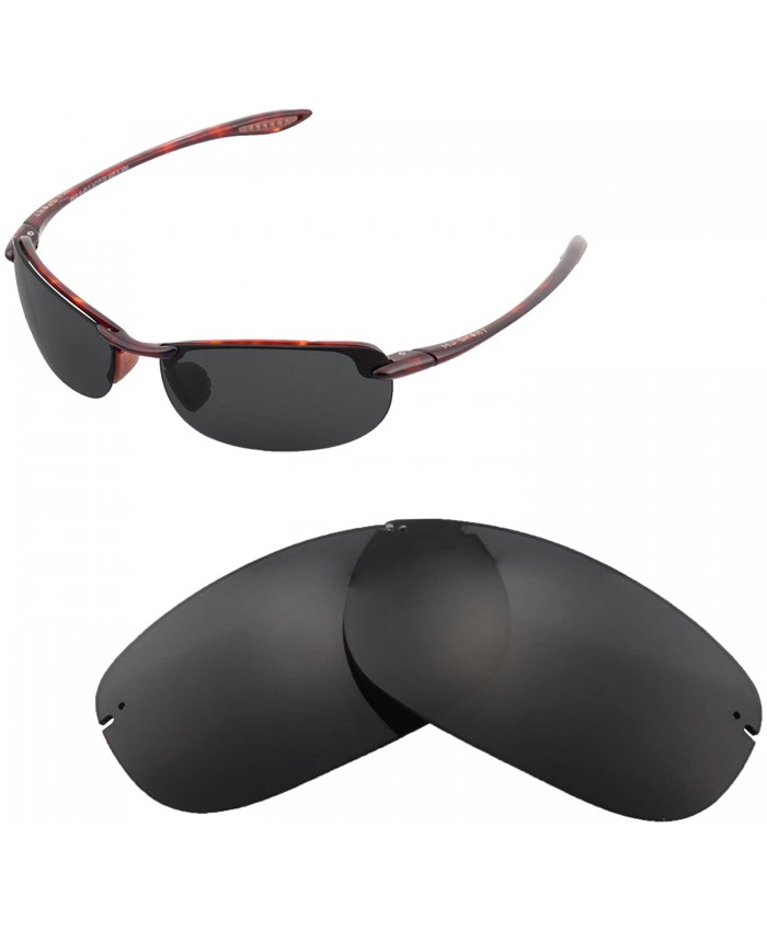 Walleva Replacement Lenses for Maui Jim Makaha Sunglasses - Multiple Options Available Black - Polarized