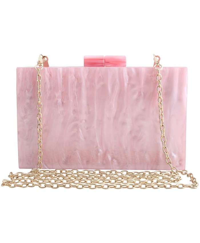 Acrylic Clutch Bags Purse Perspex Bag Handbags for Women 5239-2-PINK Handbags