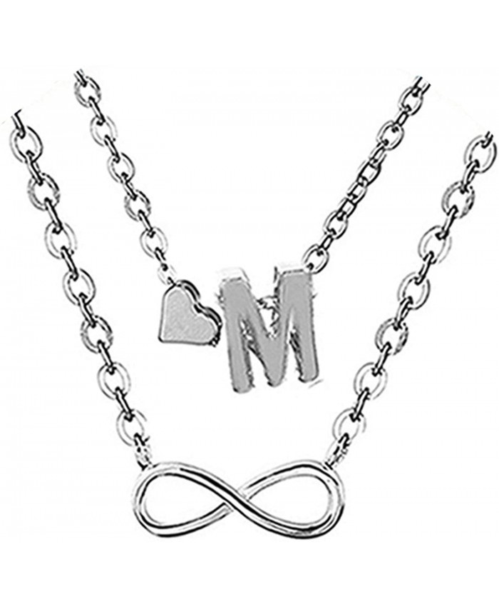 Fashion Multilayer Infinity Heart Letter Bracelets For Women Silver Chain Ankle Initial Bracelet Jewelry Ladies Bracelets m