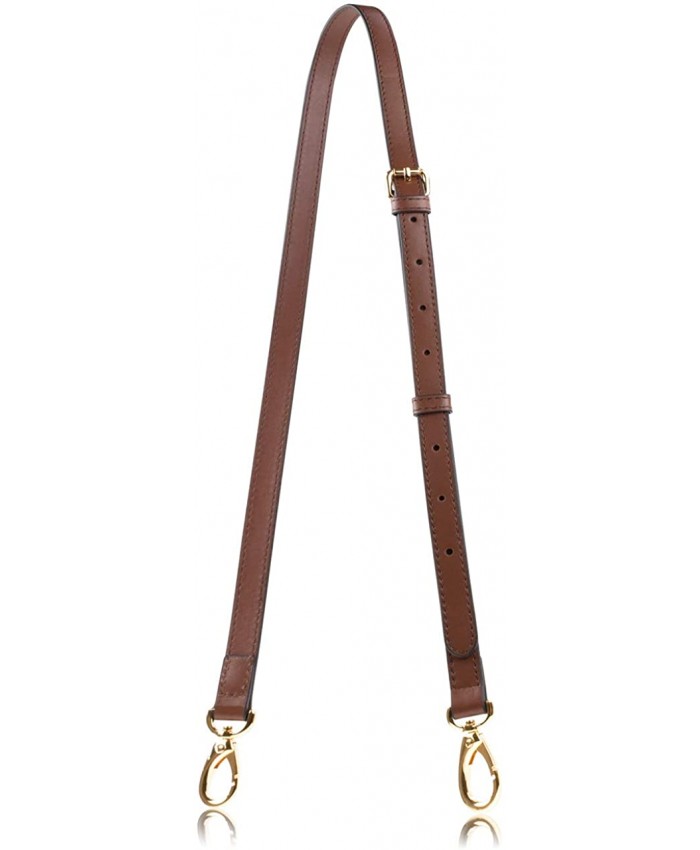 Allzedream Genuine Leather Purse Strap Replacement Crossbody Handbag Long Adjustable Dark brown Handbags