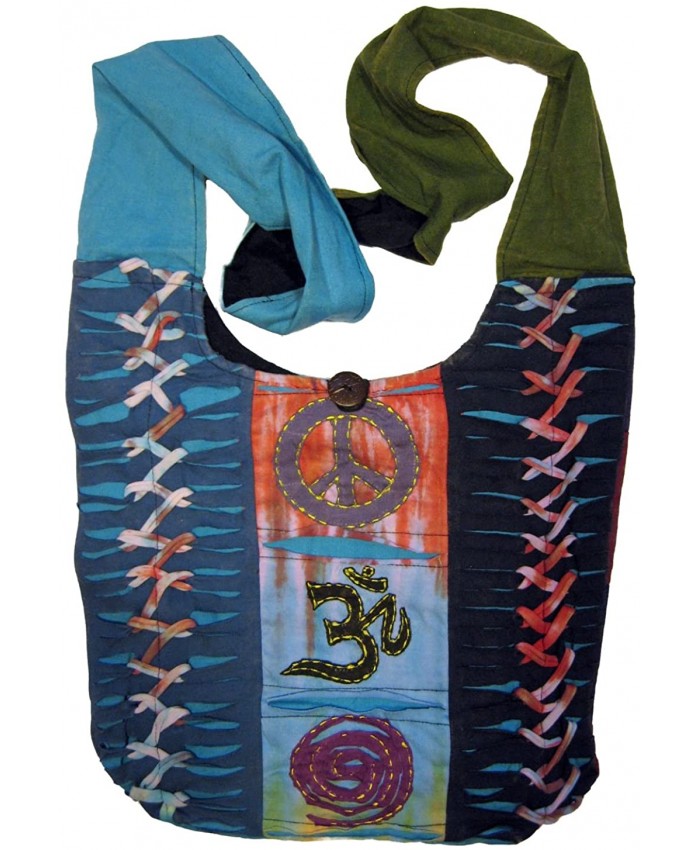 Bohemian Hippie Crossbody Peace Sign Shoulder Bag Purse Handbags