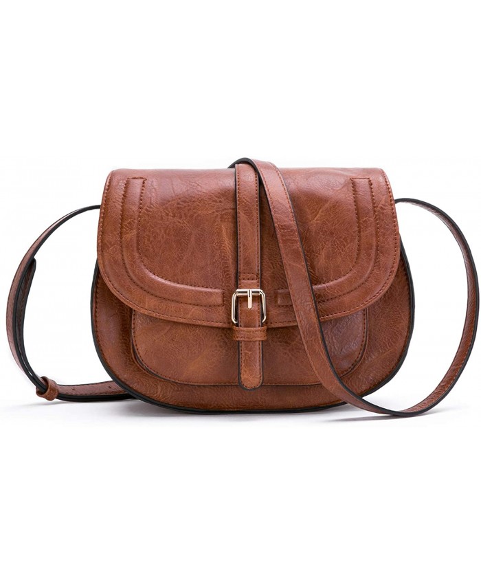 Crossbody Bags for Women Small Saddle Purse and Satchel Handbags Size L 11 Brown Handbags