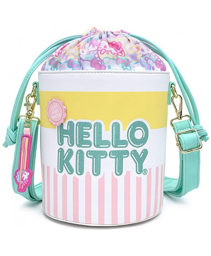 Loungefly x Hello Kitty Cup O' Kitty Crossbody Bucket Bag One Size Pastel Multi Handbags