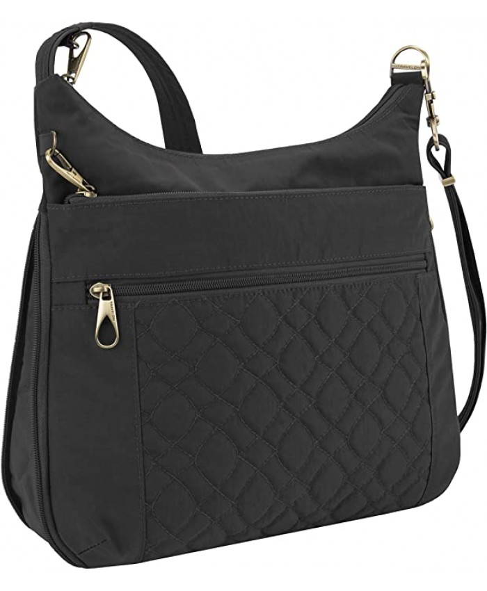 Travelon Anti-Theft Signature Quilted Expansion Crossbody Black One Size