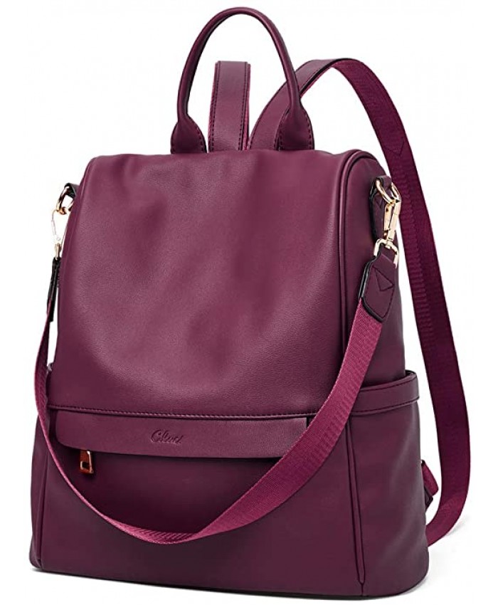 CLUCI Mother Day Gifts Womens Backpack Purse Fashion Leather Ladies Travel Bag Larger Designer Convertible Shoulder Bags Purple