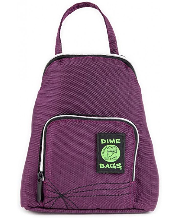 Dime Bags Club Kid Mini Backpack | Stylish Mini Hemp Backpack with Secret Pocket Plum
