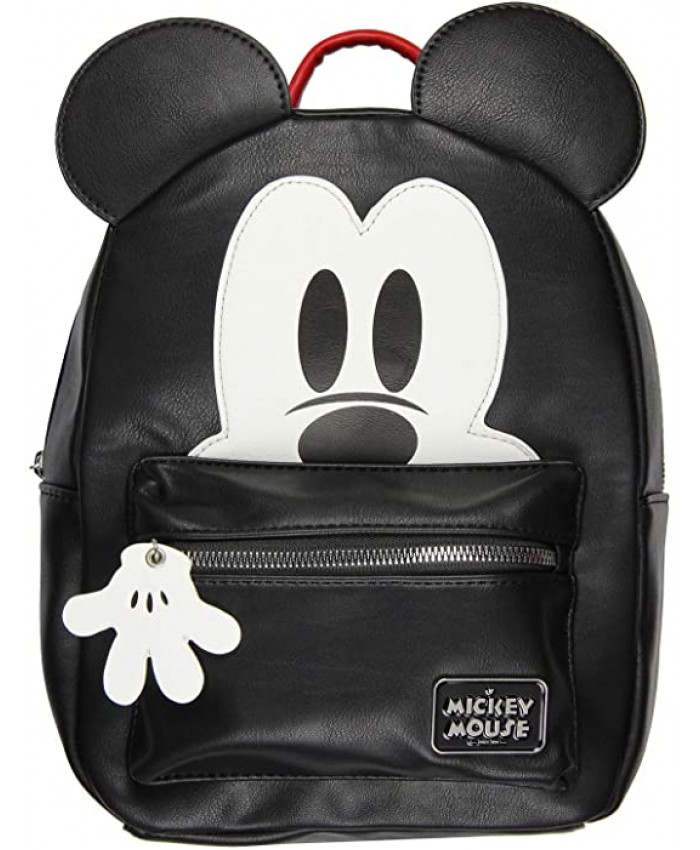 Disney Mickey Mouse 3D Character Ears Faux Leather Mini Backpack Purse