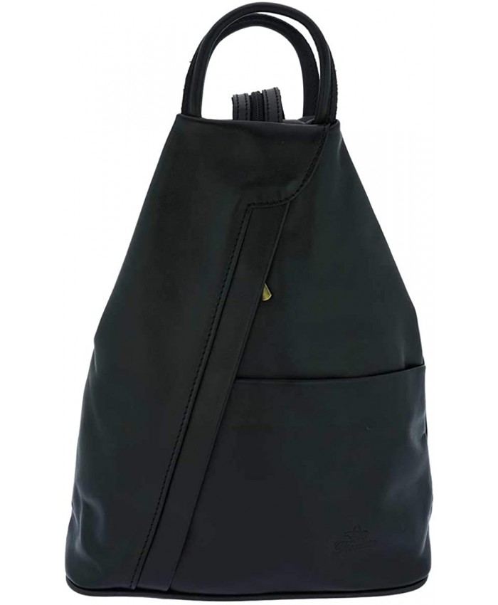 Fioretta Italian Genuine Leather Top Handle Backpack Purse Shoulder Bag Handbag Rucksack For Women