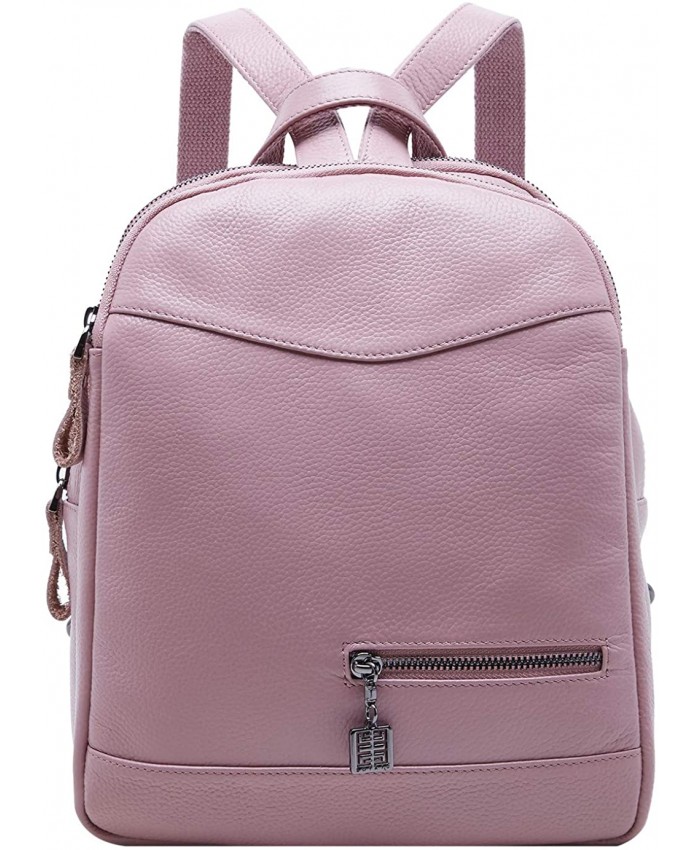 Genuine Leather Backpack for Women Mini School Shoulder Bag Ladies Travel Purse