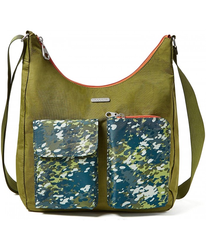 Baggallini womens Cargo Hobo Shoulder Handbag Green Scatter One Size US