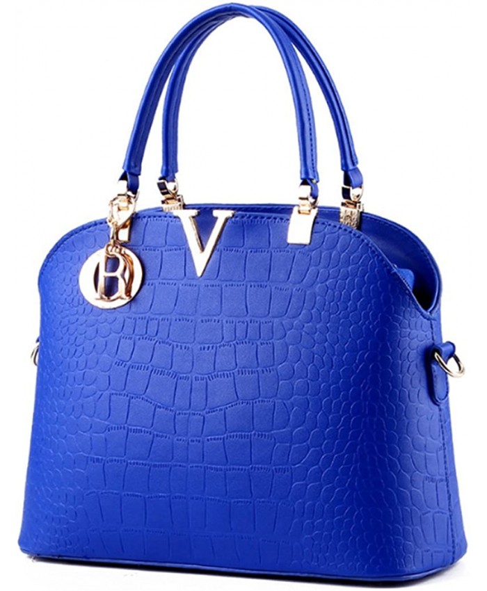 New Hot Women Handbag Shoulder Bags Tote Purse Faux Leather Hobo Bag Satchel Beautiful Royal Blue