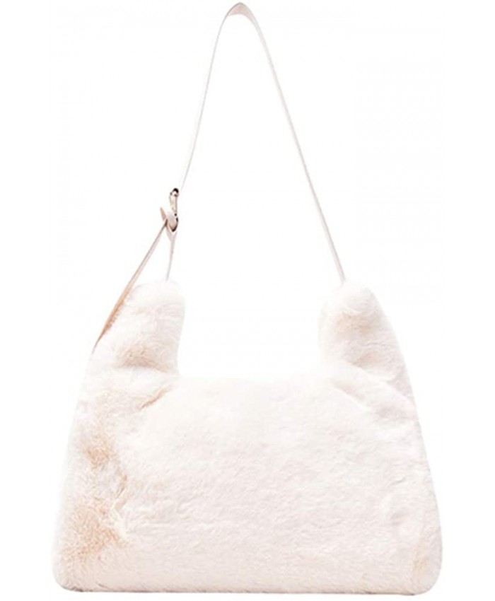 TENDYCOCO Crossbody Bag Faux Fur Shoulder Bag Fuzzy Tote Bag Hobo Bag Fluffy Purse Furry Handbag for Women
