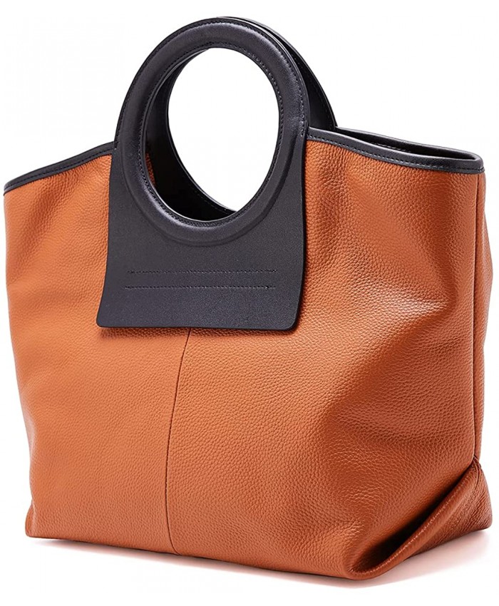 TOMCHAN Leather Top Handle Satchel Purse Handbag for Women Tote Bag Shoulder Hobo Bags