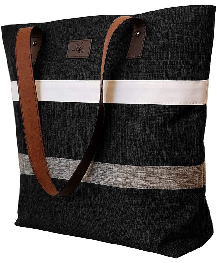 Aleah Wear Shoulder Tote Bag Purse Top Handle Satchel Handbag For Women Work School Travel Business Shopping Casual Black Upgraded