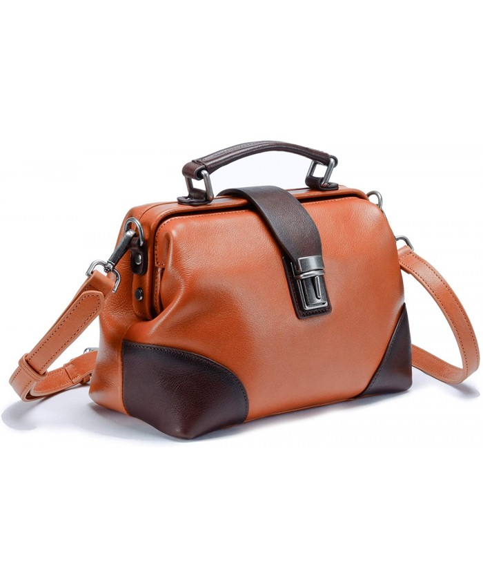 Aplus girl genuine leather purse doctor bag purse handbag and satchel purse for women
