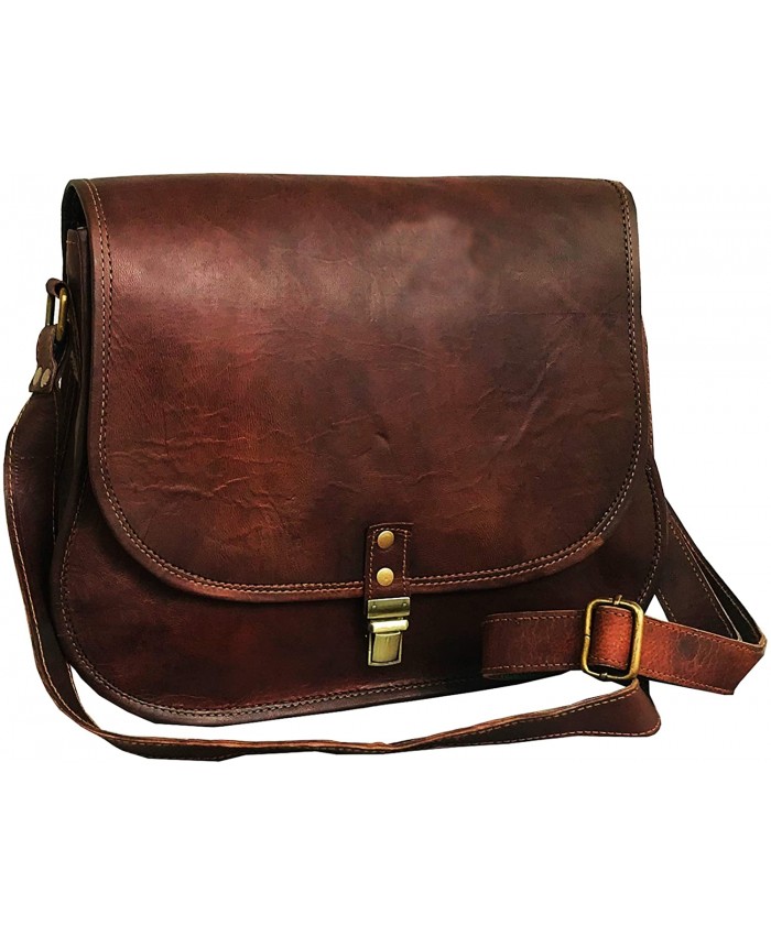 cuero 14 Inch Leather Crossbody Satchel Ladies Purse Women Shoulder Bag Tote Travel Purse Genuine Leather brown