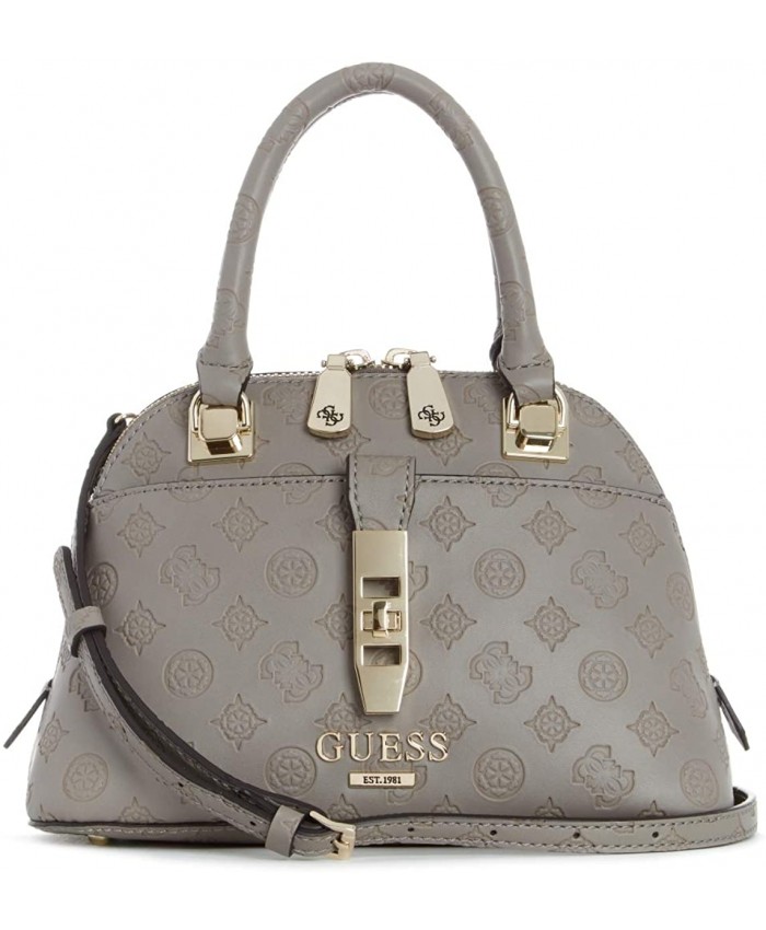 GUESS Peony Classic Small Dome Satchel Taupe One Size