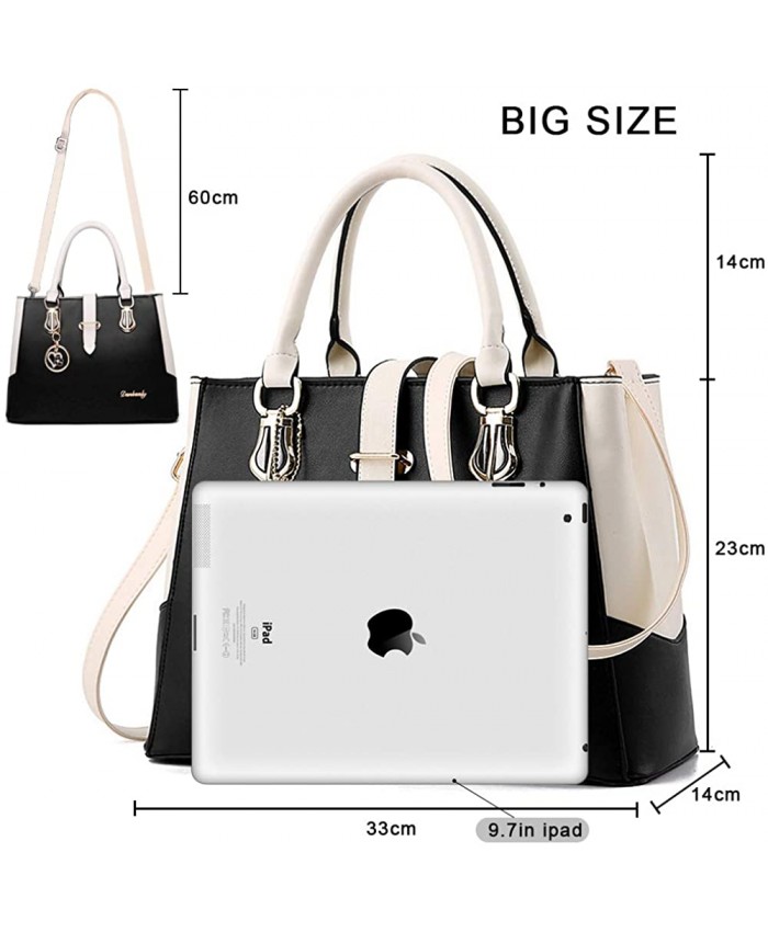 Purses and Handbags for Women Tote Shoulder Crossbody Bags with Long Strap Detachable
