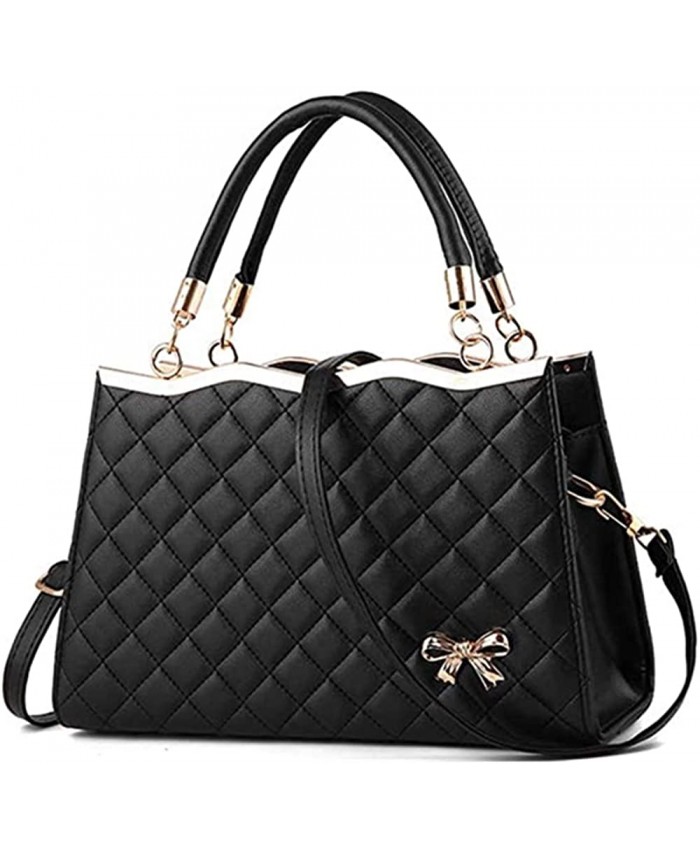 Satchel Handbags for Women Large Leather Tote Hand Bags Ladies Shoulder Bags Purse and Crossbody Bags Black